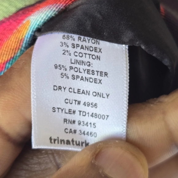 Trina Turk Natasha Floral Dress 6 Women Kneel Length Pencil Lined Boho Coastal - Picture 7 of 10